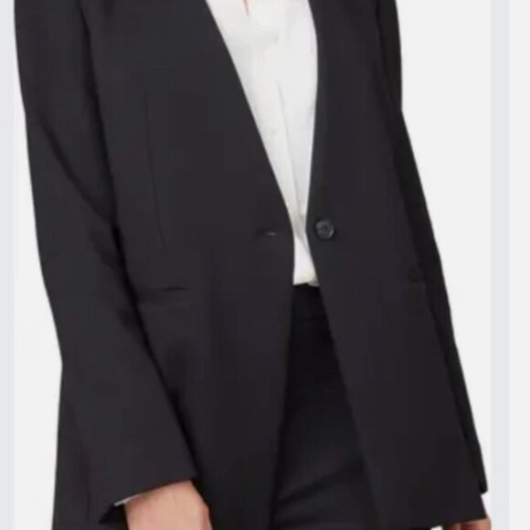 Spanx The Perfect Collarless Oversized Blazer Jacket #20384R-Black-Size Large - Picture 2 of 5